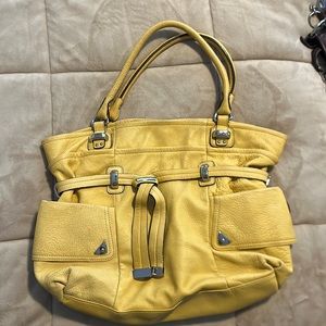 RARE BAG!! B MAKOWSKY golden leather handbag